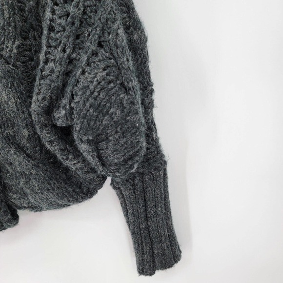 C. Luce Women's Small Wool Blend Long Sleeve Cocoon Cardigan Open Front NWT - Picture 6 of 10